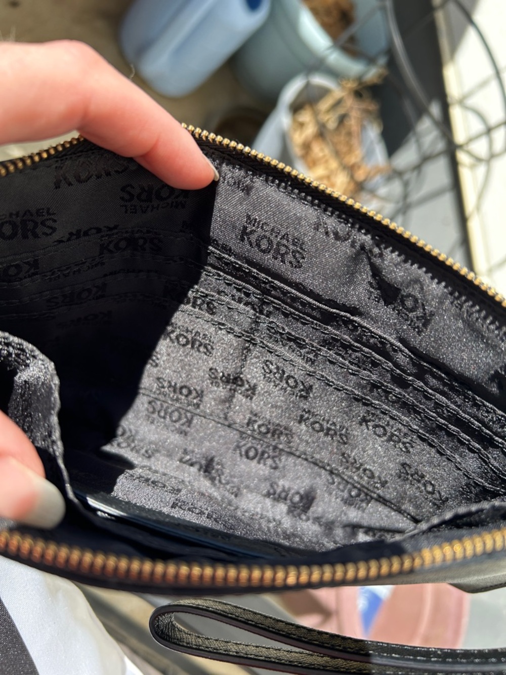 Jet Set Snake Saffiano Suede Wristlet - Picture 7 of 12